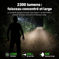 Nextorch hiStar - Lampe frontale rechargeable 2300 lumens lumière blanche et rouge