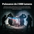Nextorch P09 - Lampe tactique 2000 lumens 4 sources blanc, UV, rouge et bleu