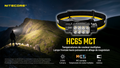 Nitecore HC65 MCT - Lampe frontale rechargeable 2000 lumens à trois températures de couleur