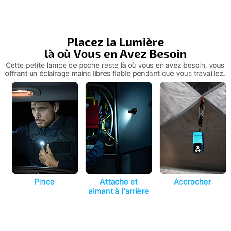 Olight Oclip 2 Pro - Lampe gilet tactique à tête orientable 530 lumens