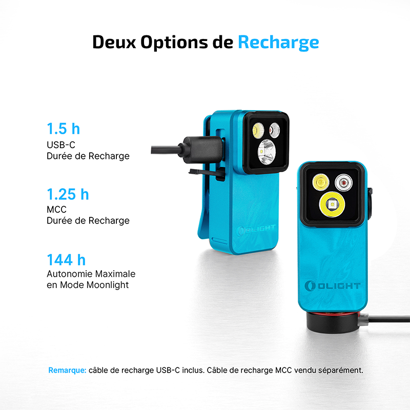 Olight Oclip 2 Pro - Lampe gilet tactique à tête orientable 530 lumens