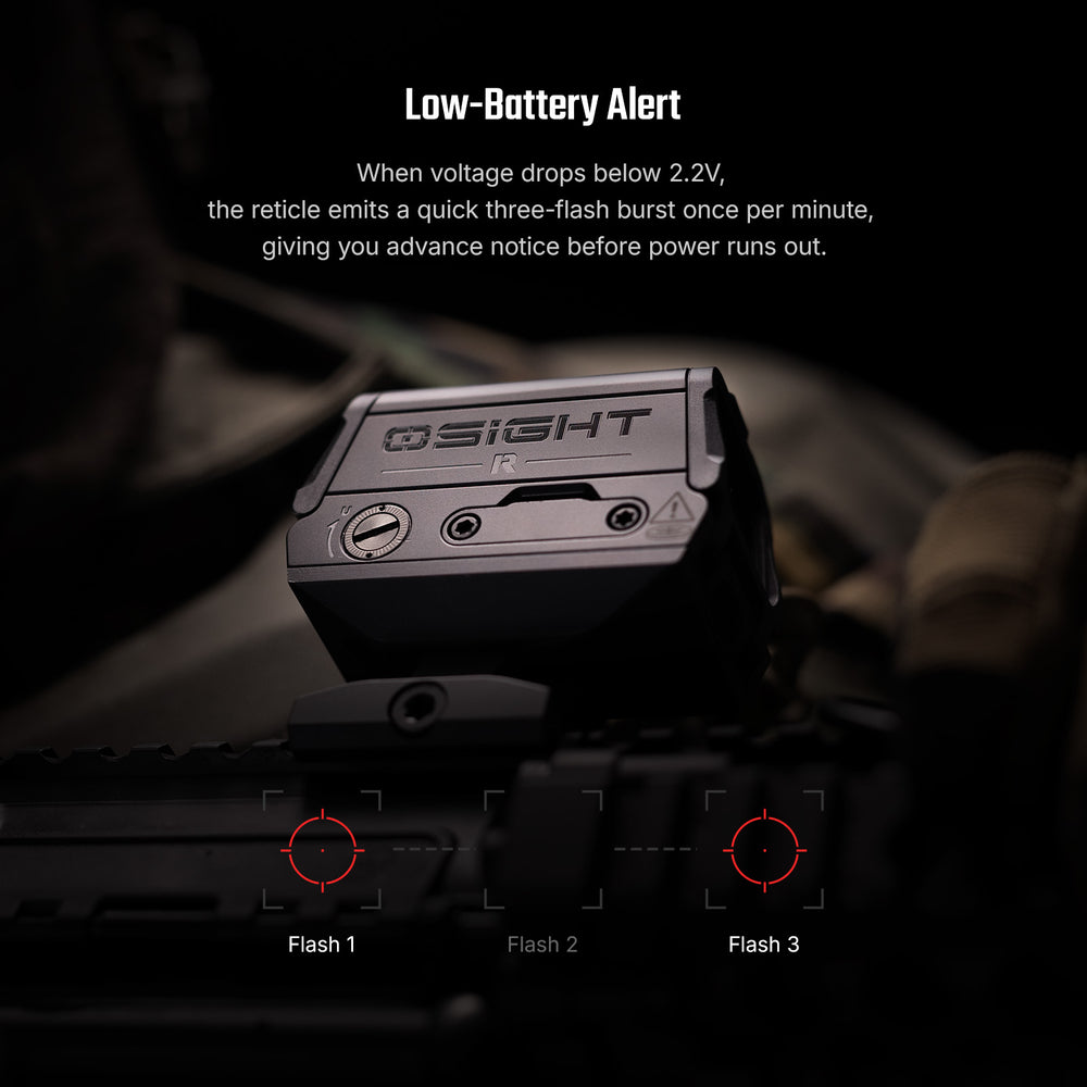 Olight Osight R - Viseur point rouge fermé multi-réticules à empreinte Micro T1/T2