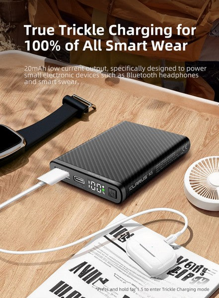 Powerbank batterie Klarus K5 - 10 000 mAh Ultraléger Fibre de Carbone  NYCTALOPE  