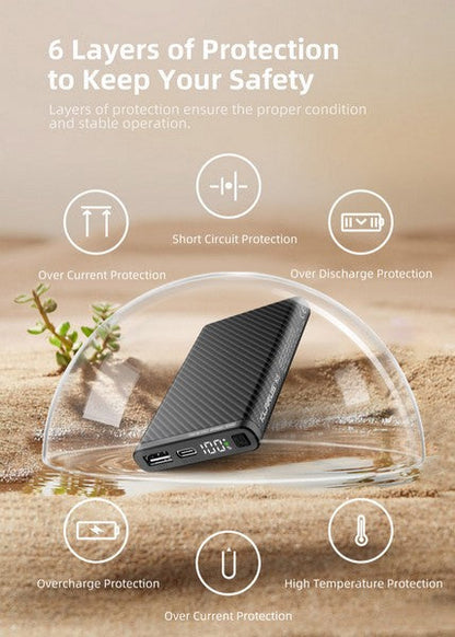 Powerbank batterie Klarus K5 - 10 000 mAh Ultraléger Fibre de Carbone  NYCTALOPE  