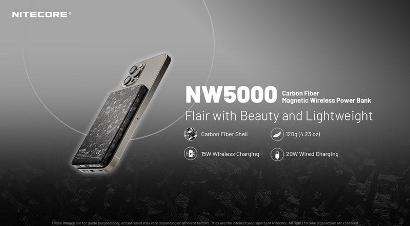 Powerbank Nitecore NW5000 5000mAh - Magnétique  NYCTALOPE  