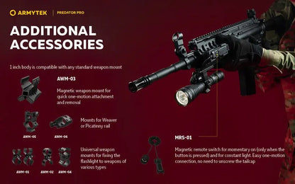 Armytek Predator Pro Magnet USB Extended Set – 1500/1400 Lumens  NYCTALOPE  