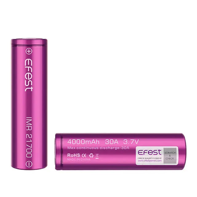 Batterie Efest IMR 21700 - 4000mAh 30A - NYCTALOPE
