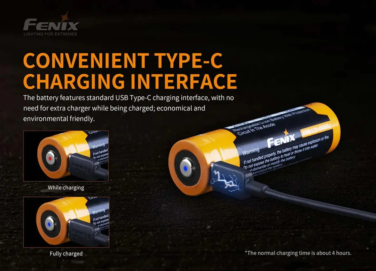 Batterie Fenix 21700 rechargeable – 5000 mAh 3.6V protégée Li-ion  NYCTALOPE  