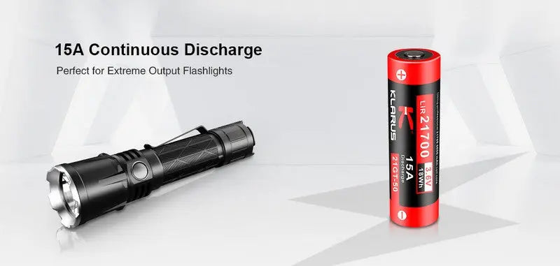 Batterie Klarus 21700 21GT-50 – 5000 mAh 3.6V protégée Li-ion - NYCTALOPE