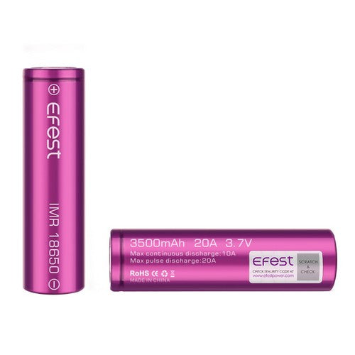 Batterie Efest Milka IMR 18650 – 3500Mah 20A – Flat Top - NYCTALOPE