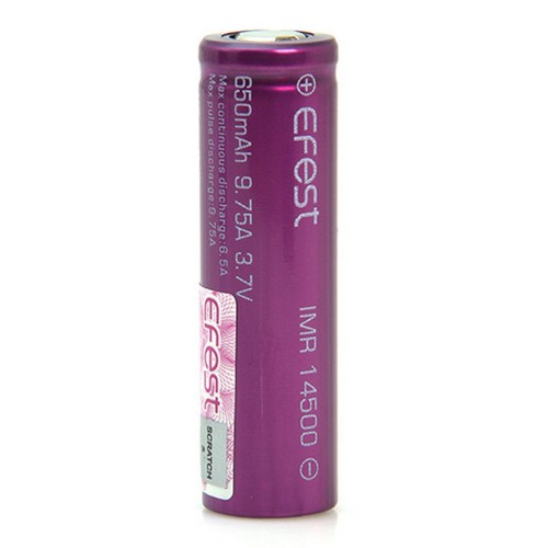 Batterie Efest IMR 14500  – 650mAh 3.7V Li-MN 9.75A - NYCTALOPE
