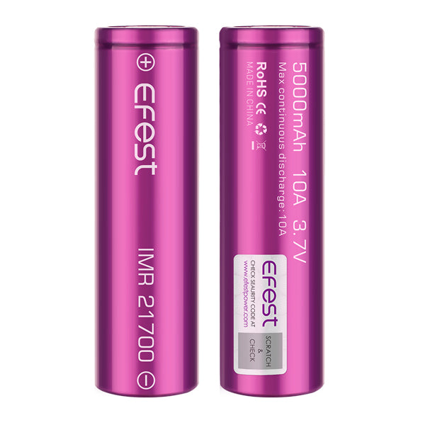Batterie Efest IMR 21700 - 5000mAh 10A - NYCTALOPE