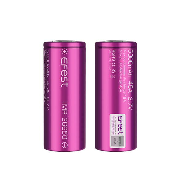 Batterie Efest IMR 26650 - 5000mAh 45A - NYCTALOPE