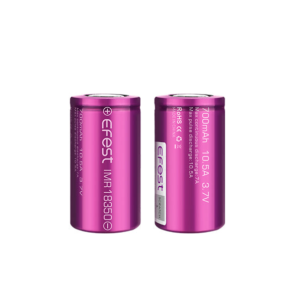 Batterie Efest IMR 18350 - 700mAh 10.5A - NYCTALOPE
