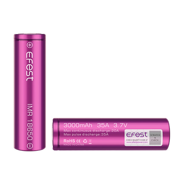 Batterie Efest IMR 18650 - 3000mAh 35A - NYCTALOPE