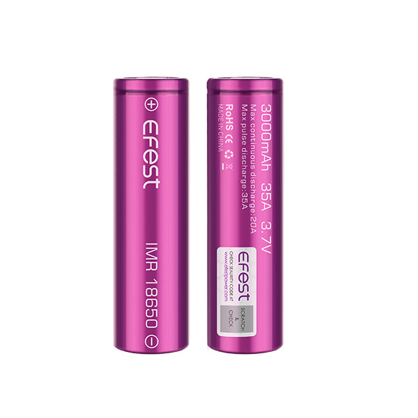 Batterie Efest IMR 18650 - 3000mAh 35A - NYCTALOPE