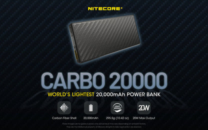 Powerbank Nitecore CARBO 20000 – 20 000mAh  NYCTALOPE  