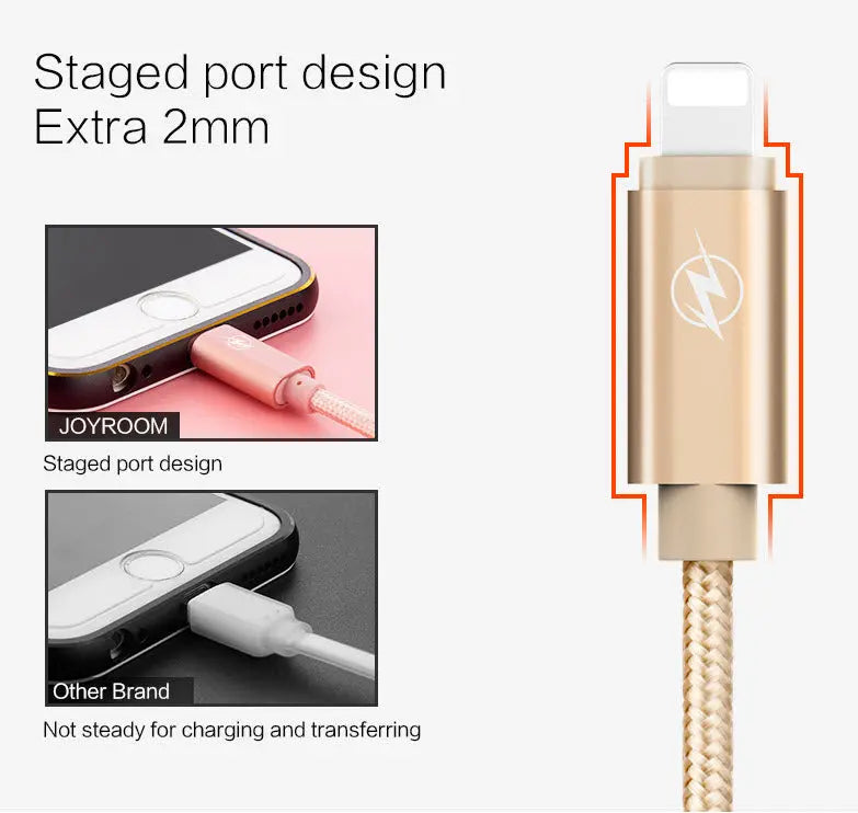 Câble Joyroom haute vitesse 1,2 mètres - Certifié iPhone / iPad / iPod - NYCTALOPE