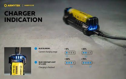 Chargeur Armytek Handy C1 VAPE EDITION - PowerBank - Li-ion, IMR - NYCTALOPE