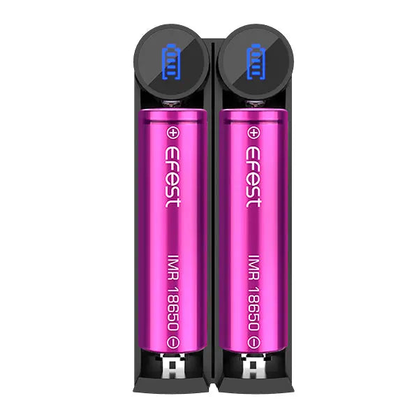 Chargeur Efest SLIM K2 USB, 2 baies - Li-ion, IMR - NYCTALOPE