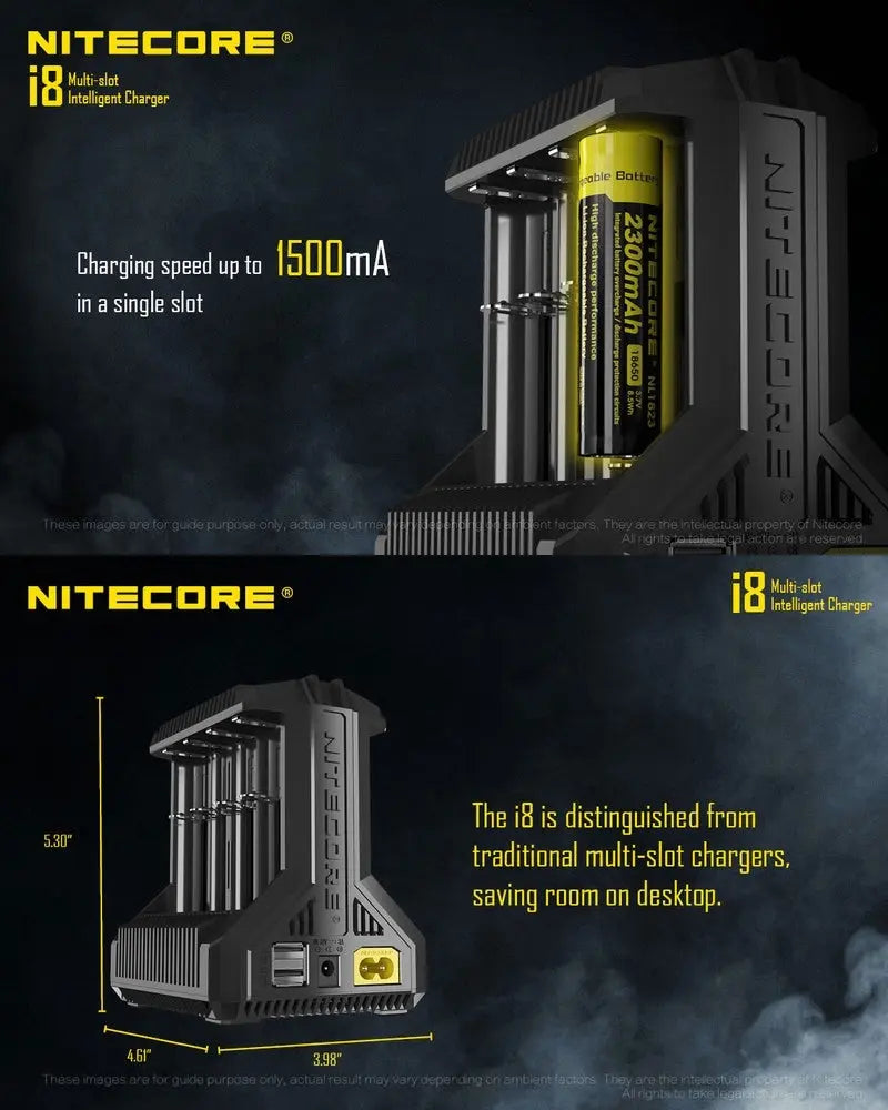 Chargeur Intellicharger Nitecore I8  NYCTALOPE  