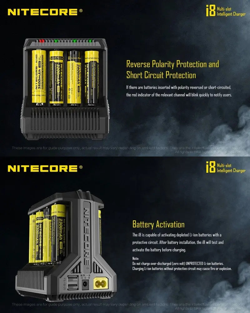 Chargeur Intellicharger Nitecore I8  NYCTALOPE  