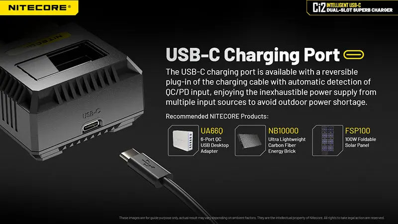 Chargeur Intelligent Nitecore Ci2  NYCTALOPE  