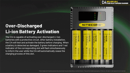 Chargeur Intelligent Nitecore Ci4  NYCTALOPE  