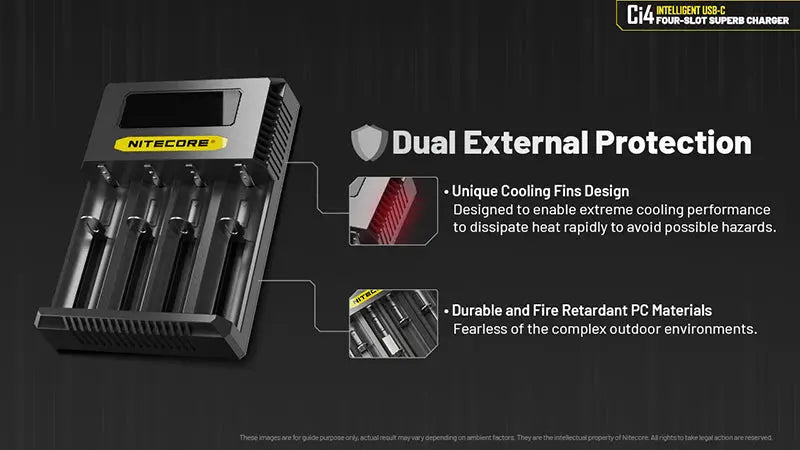 Chargeur Intelligent Nitecore Ci4  NYCTALOPE  