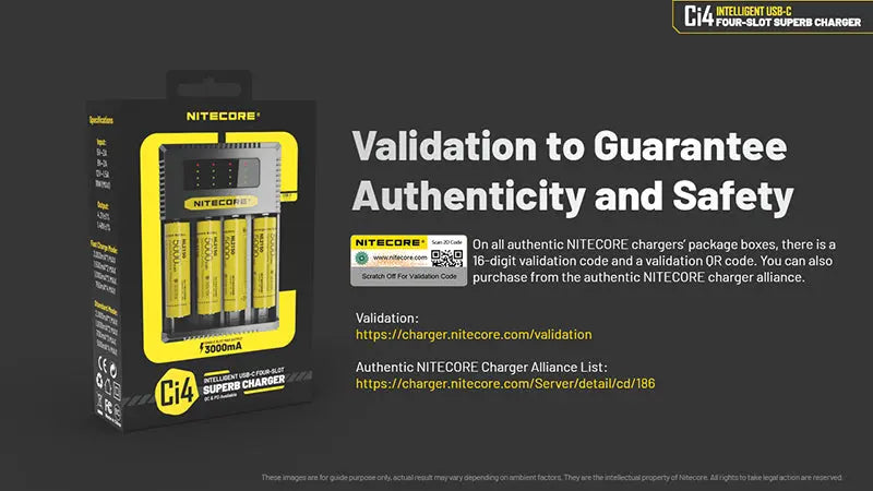 Chargeur Intelligent Nitecore Ci4  NYCTALOPE  