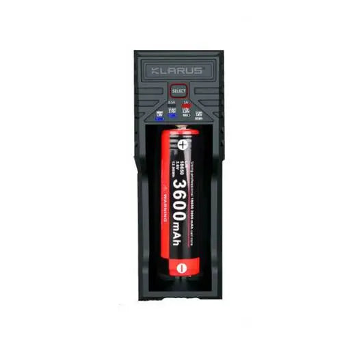 Chargeur Klarus K1 USB 1 baie 18650 Li-ion, Ni-MH, Ni-Cd et LiFePO4 - NYCTALOPE