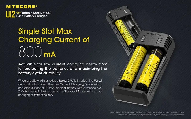 Chargeur Nitecore UI2 pour batteries Li-ion/IMR  NYCTALOPE  
