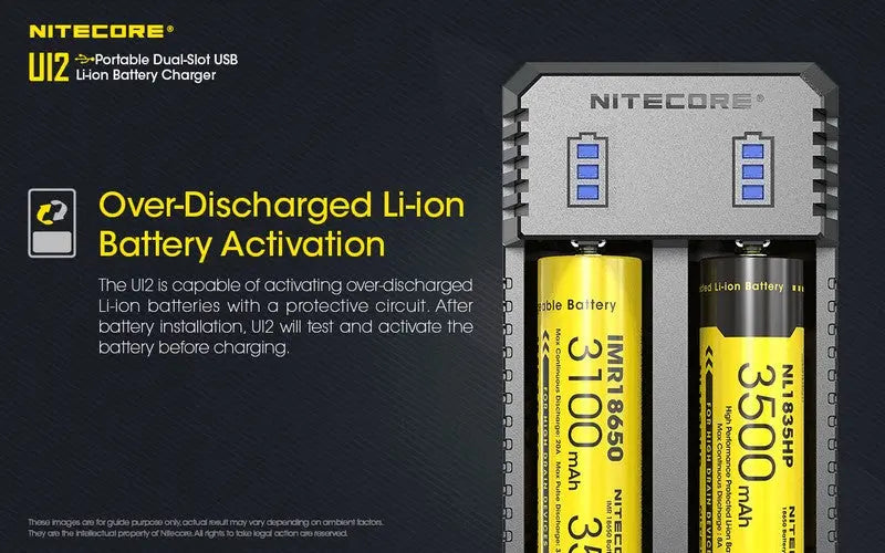 Chargeur Nitecore UI2 pour batteries Li-ion/IMR  NYCTALOPE  