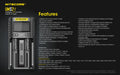 Chargeur Nitecore UMS2 pour batteries li-ion, IMR, LiFePO4, Ni-MH, Ni-Cd  NYCTALOPE  