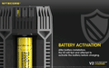 Chargeur de voiture Nitecore V2 pour batteries Li-ion/IMR  NYCTALOPE  