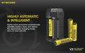Chargeur de voiture Nitecore V2 pour batteries Li-ion/IMR  NYCTALOPE  