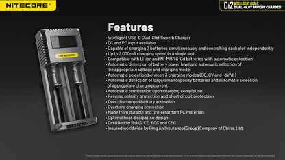 Chargeur Intelligent Nitecore Ci2  NYCTALOPE  
