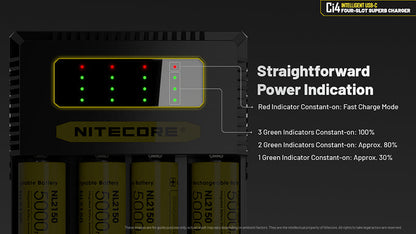 Chargeur Intelligent Nitecore Ci4  NYCTALOPE  