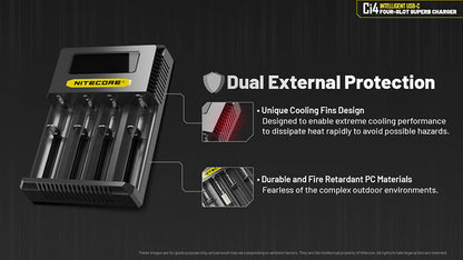 Chargeur Intelligent Nitecore Ci4  NYCTALOPE  