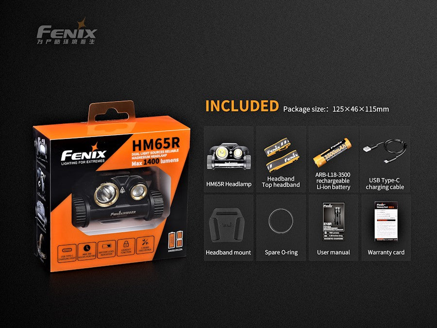 Lampe Frontale Fenix HM65R – 1400 Lumens
