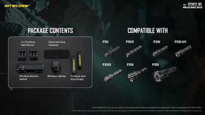 Télécommande sans fil Nitecore RSW2i WL pour lampe Nitecore série i  NYCTALOPE  