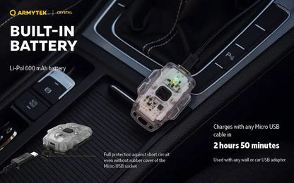 Lampe Armytek Crystal – 150 Lumens Blanc + 30 Lumens Rouge  NYCTALOPE  