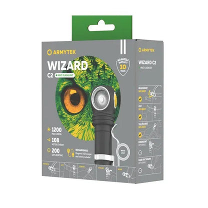 Lampe Frontale Armytek Wizard C2 Magnet USB – 1200/1120 Lumens - NYCTALOPE
