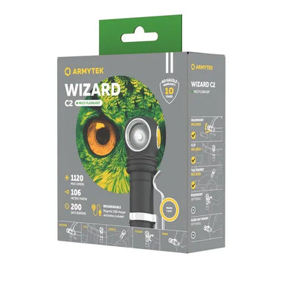 Lampe Frontale Armytek Wizard C2 Magnet USB – 1200/1120 Lumens - NYCTALOPE