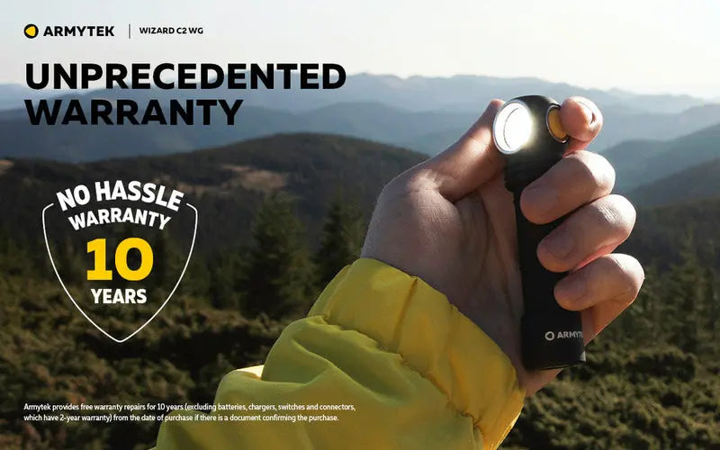 Lampe Frontale Armytek Wizard C2 WG – 1020 Lumens Warm / 400 Lumens Vert  NYCTALOPE  