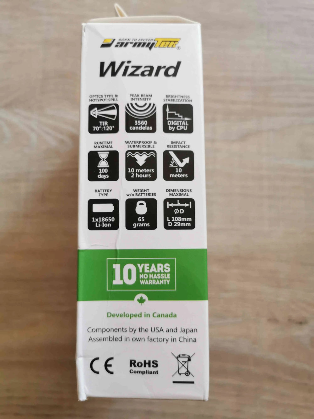 Lampe Frontale Armytek Wizard Magnet USB XP-L - 1250/1120 Lumens - NYCTALOPE