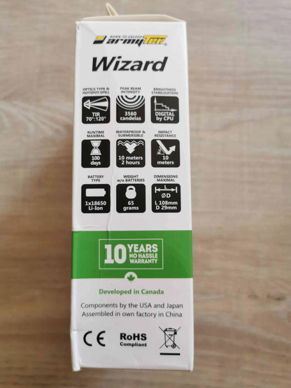 Lampe Frontale Armytek Wizard Magnet USB XP-L - 1250/1120 Lumens - NYCTALOPE