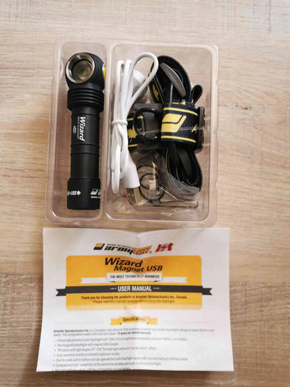 Lampe Frontale Armytek Wizard Magnet USB XP-L - 1250/1120 Lumens - NYCTALOPE