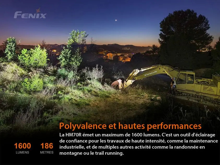 Lampe Frontale Fenix HM70R – 1600 Lumens - NYCTALOPE