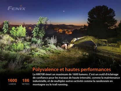 Lampe Frontale Fenix HM70R – 1600 Lumens - NYCTALOPE